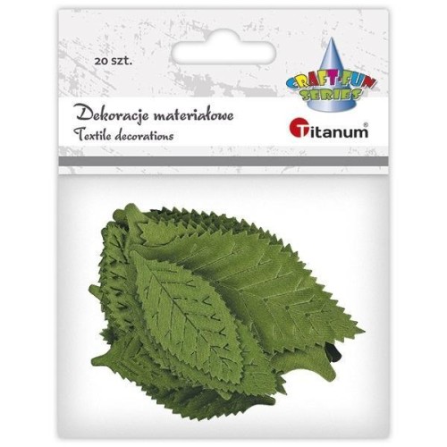 Materiałowe liście zielone 20szt, Titanum