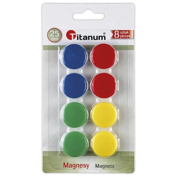 Magnesy do tablic 25 mm 8szt, Titanum