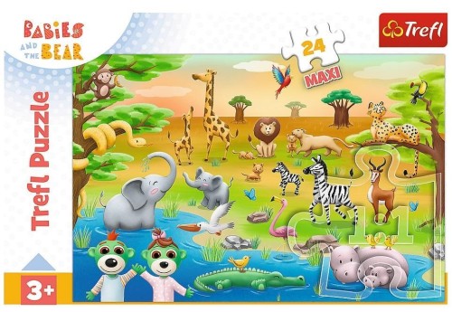 Puzzle 24 maxi Bobaski i Safari TREFL, Trefl