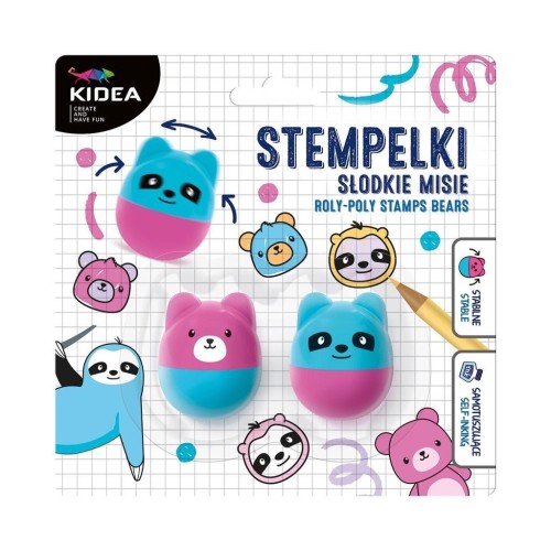 Stempelek wańka wstańka Misie KIDEA, DERFORM