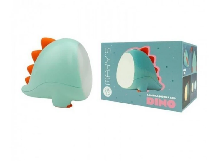 Lampka nocna LED dino zielony, Mary's