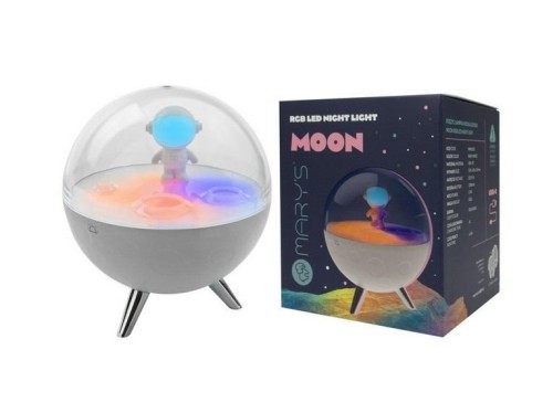 Lampka nocna LED RGB księżyc biały, Mary's