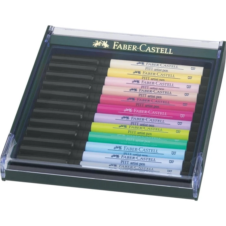 Pisaki Pitt Artist Pen pastel 12szt FABER CASTELL