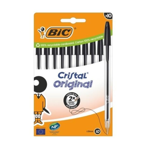 Długopis Cristal Original 10szt czarny BIC, BIC