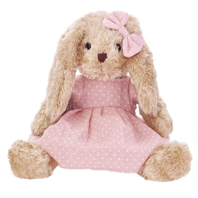 Królik Rosalie w sukience różowej 30cm, Beppe