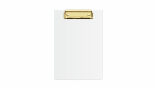 Klip A5 deska biały + złoty mechanizm, Biurfol