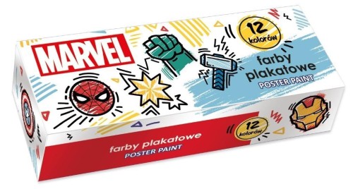 Farby plakatowe Avengers 20ml 12 kolorów, Beniamin