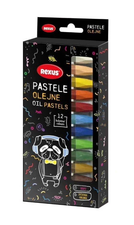 Kredki pastelowe jumbo 12 kolorów, Beniamin