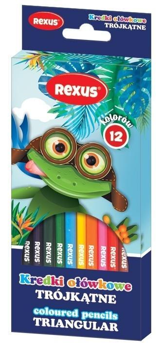 Kredki ołówkowe trójkątne 12 kolorów, Beniamin