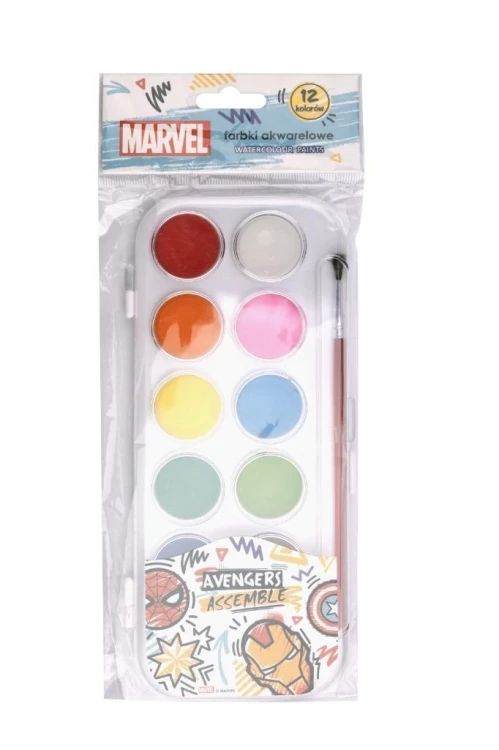 Farby akwarelowe Avengers 12 kolorów, Beniamin