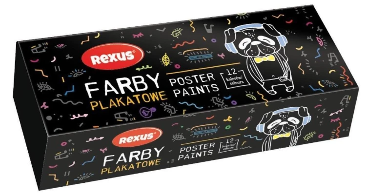 Farby plakatowe 20ml 12 kolorów, Beniamin