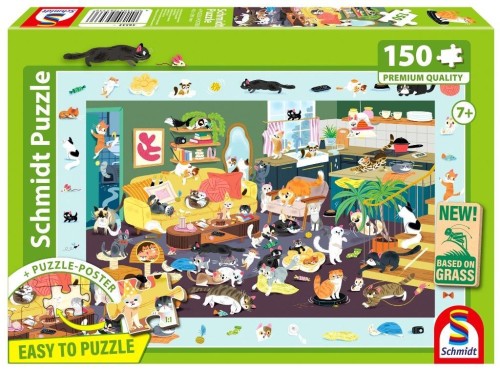 Puzzle PQ 150 Wszędzie koty G3, Schmidt
