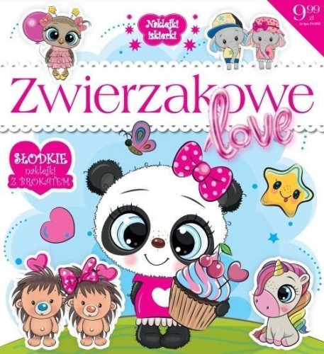 Naklejki iskierki z brokatem. Zwierzakowe Love