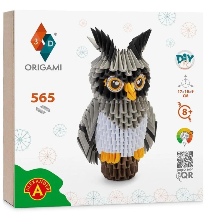 Origami 3D sowa/owl ALEX, Alexander