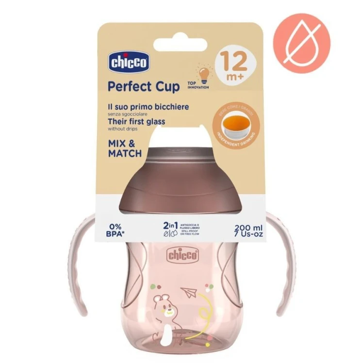 Kubek 360` do nauki samodzieln picia 200ml brzoskw