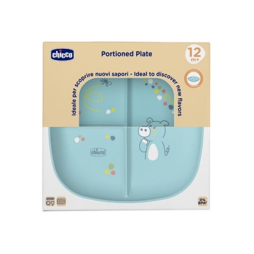 Talerz 3-dzielny niebieski 12m+, Chicco