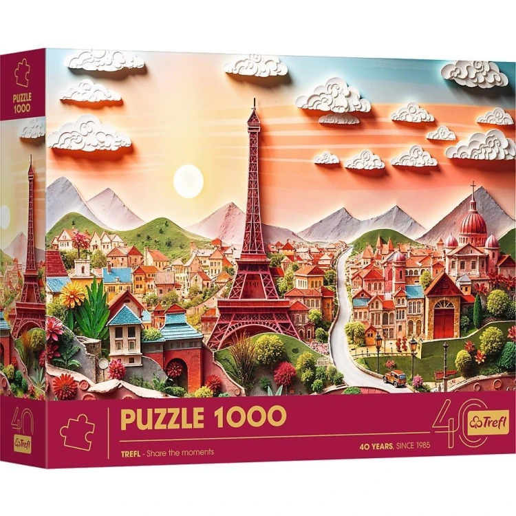 Puzzle 1000 Paper Art: Paryż TREFL, Trefl