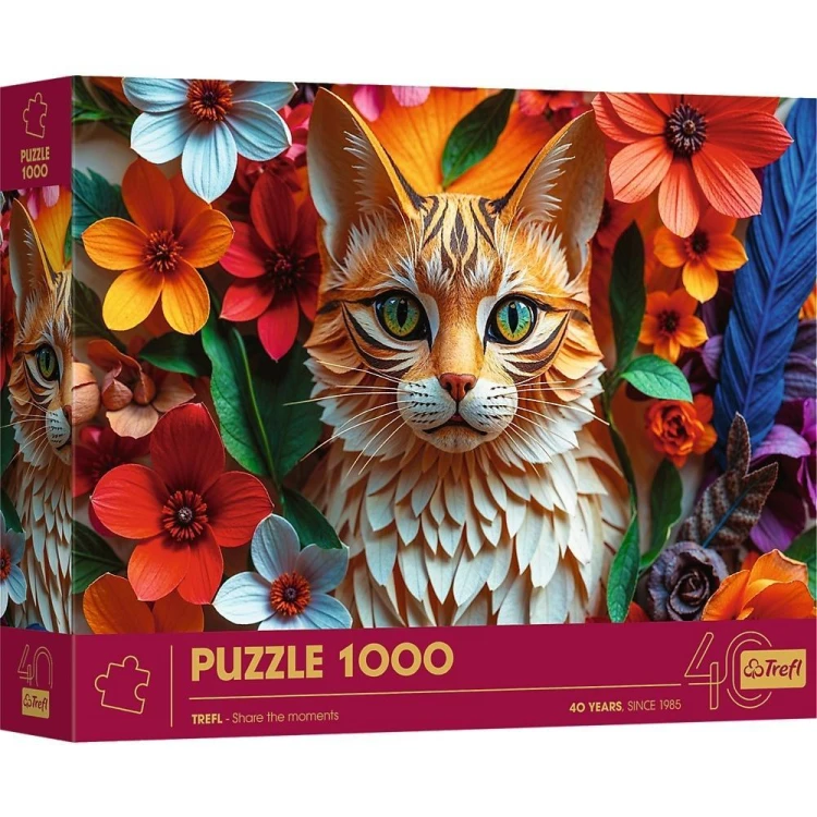 Puzzle 1000 Paper Art: Kot TREFL, Trefl