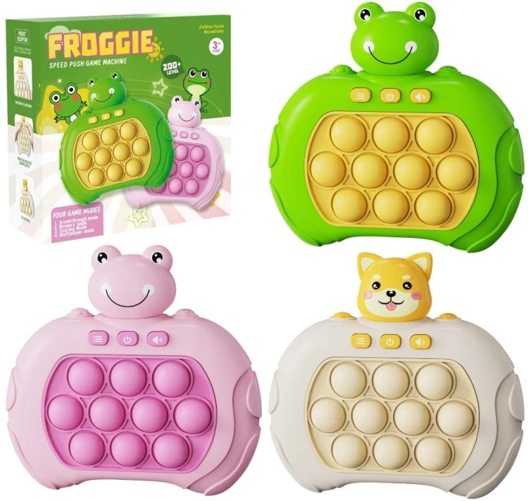 Gra pop it quick push żaba pies, Trifox