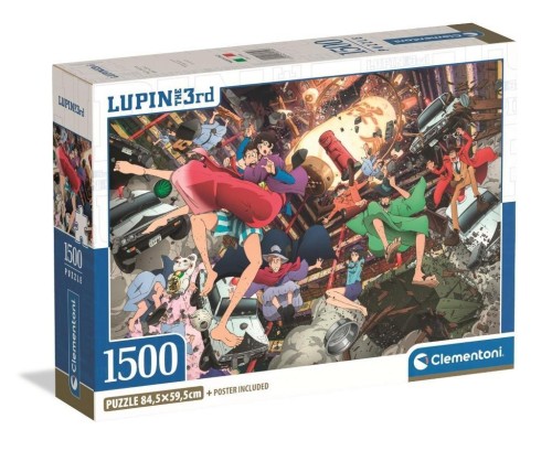 Puzzle 1500 Compact Lupin III, Clementoni