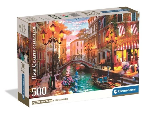 Puzzle 500 Sunse Over Venice, Clementoni