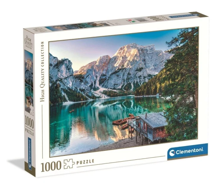 Puzzle 1000 HQ Emerald Lake Braies, Clementoni