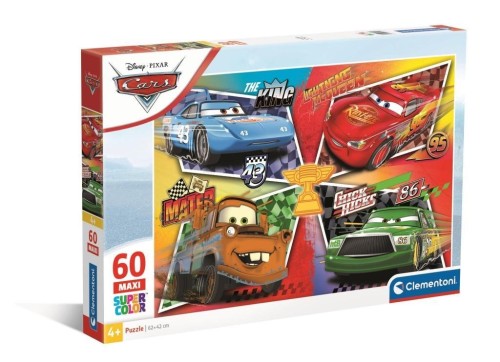 Puzzle 60 Maxi Super Kolor Cars, Clementoni