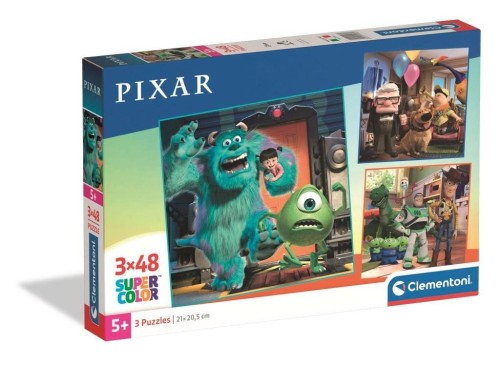 Puzzle 3x48 Super Kolor Pixar, Clementoni