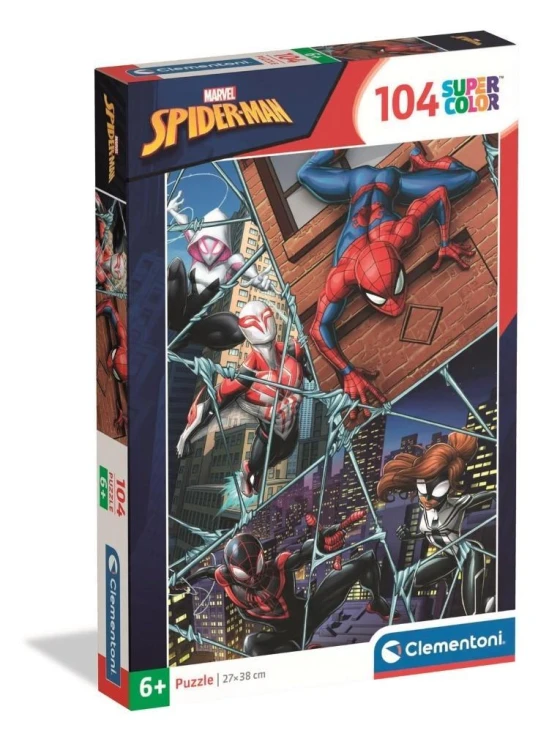 Puzzle 104 Super Kolor Spider-Man, Clementoni