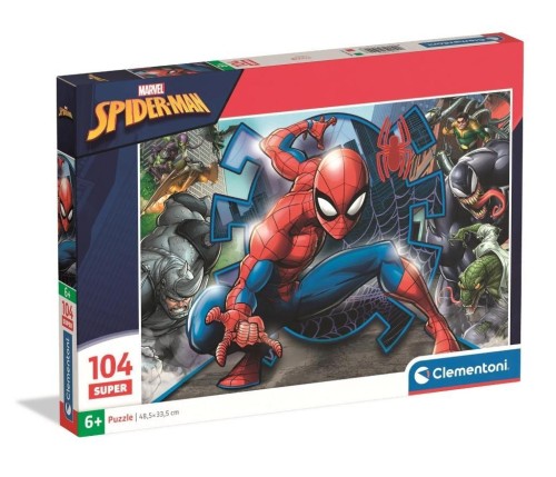 Puzzle 104 Super Kolor Spider-Man, Clementoni