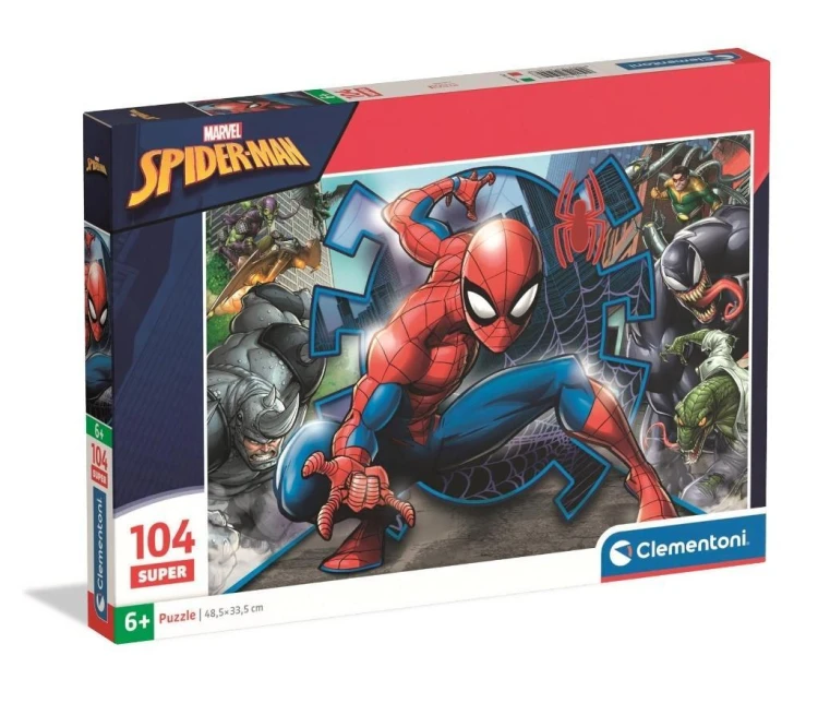 Puzzle 104 Super Kolor Spider-Man, Clementoni