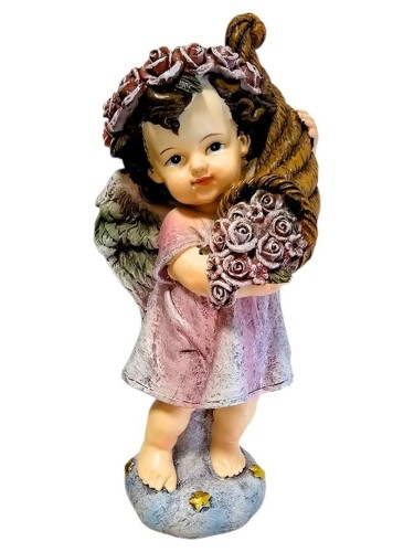 Figurka Anioł kwiaty 17cm