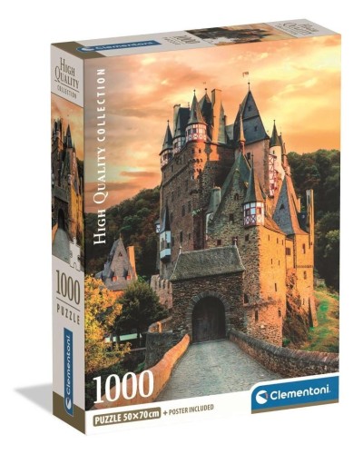 Puzzle 1000 Golden Hour at Eltz Castle, Clementoni