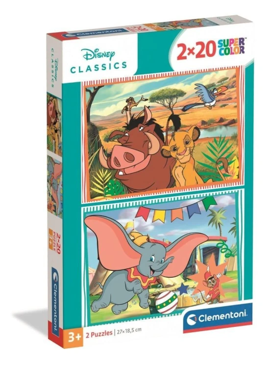 Puzzle 2x20 Disney Classics, Clementoni