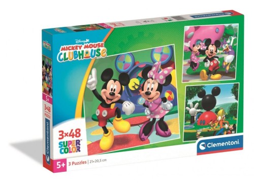 Puzzle 3x48 Mouse Clubhouse, Clementoni