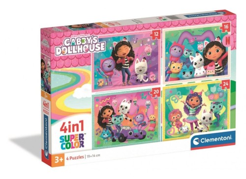 Puzzle 4w1 Gabbys Dollhouse, Clementoni