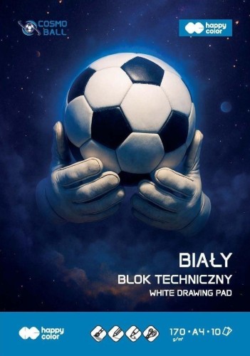 Blok techniczny biały A4/10K 170g HAPPY COLOR, GDD