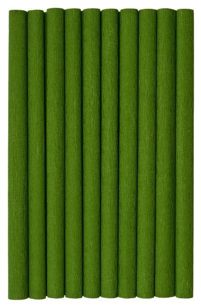 Bibuła marszczona oliwkowa 50x200cm (10szt)HERLITZ
