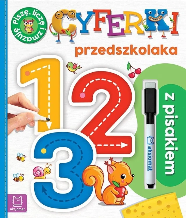 1, 2, 3. Cyferki przedszkolaka z pisakiem