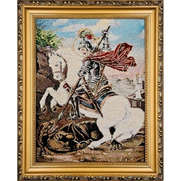 Obraz Haftowany Św. Jerzy 22x27,5cm