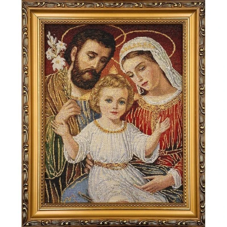 Obraz Haftowany Św. Rodzina 27,5x22cm