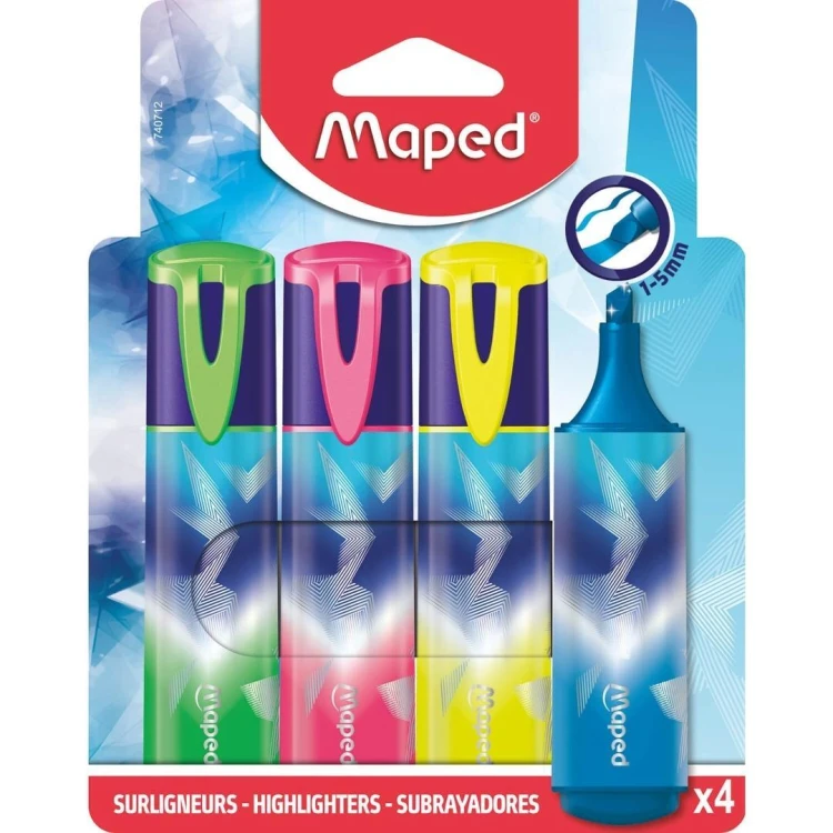 Zakreślacz Arctic Fluo 4kol MAPED, Maped
