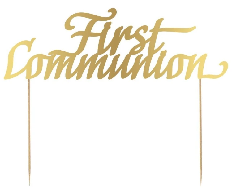 Dekoracja papierowa na tort First Communion 20x14