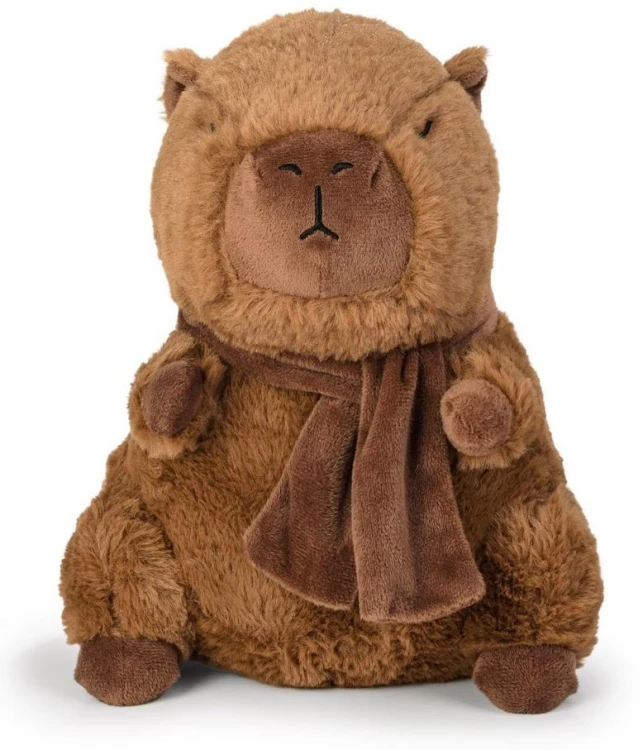 Kapibara pluszowa z szalikiem brązowa 27cm, Daffi