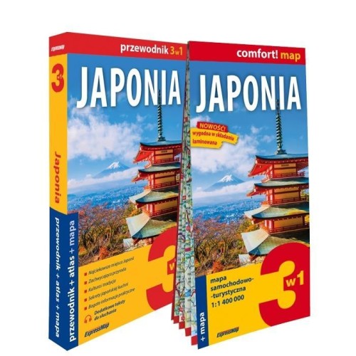 Japonia 3w1 - przewodnik + atlas + mapa
