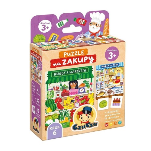 CzuCzu Puzzle Na zakupy 3+, Bright Junior Media