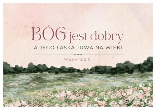 Karnet - Bóg jest dobry - łąka