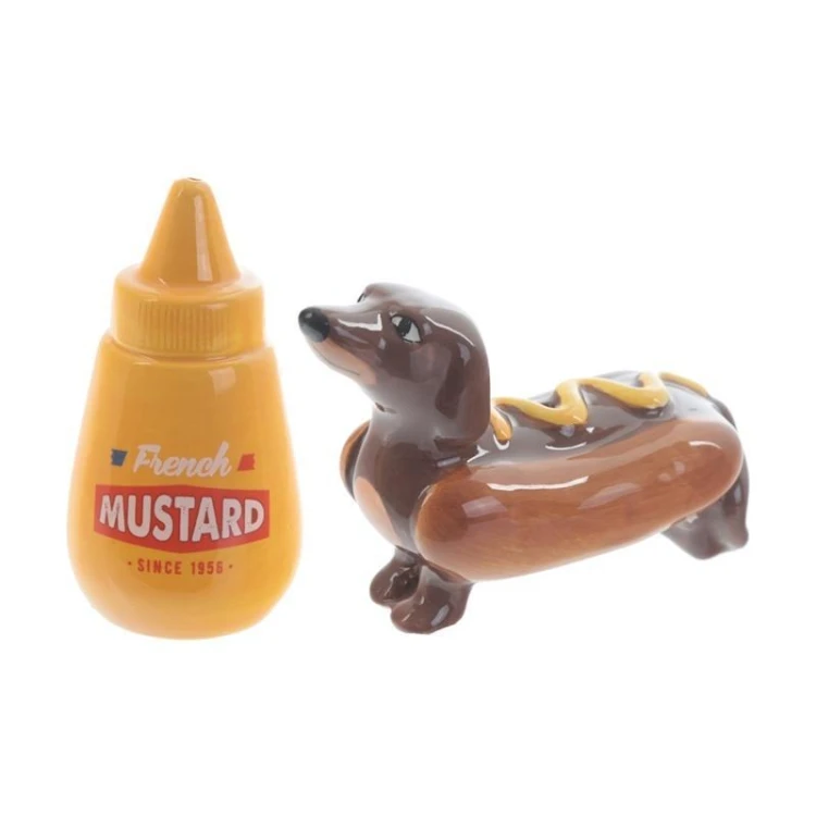 Solniczka i pieprzniczka - Jamnik hot-dog