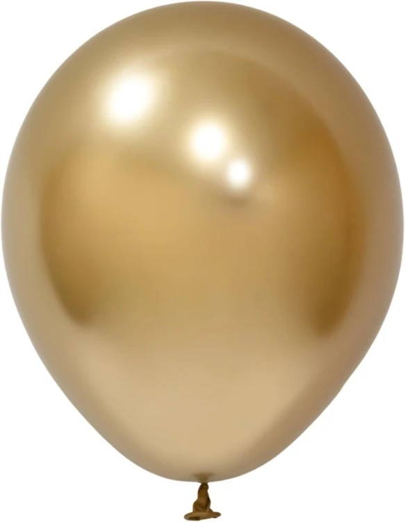 Balony lateksowe Chrome złote 25cm 50szt