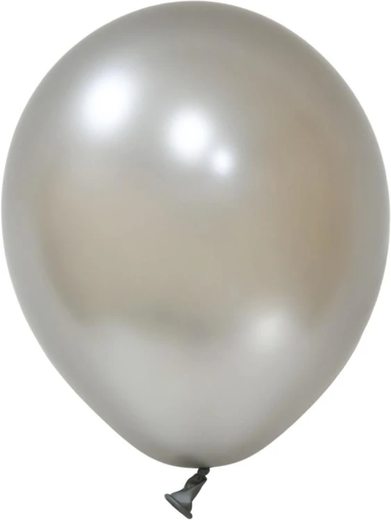 Balony lateksowe Metallic srebrne 25cm 100szt